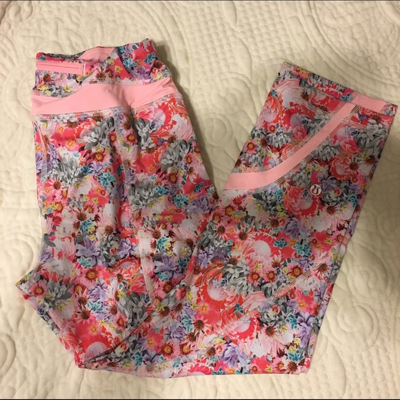 Lululemon Athletica Floral Capri Leggings!