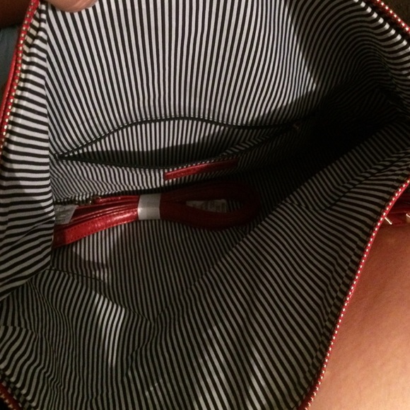 Large Red Studded Clutch - Picture 4 of 4