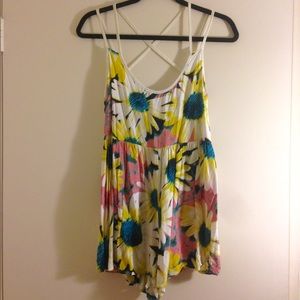LF Colorful Floral Romper