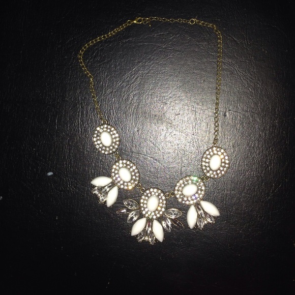 White Statement Necklace!