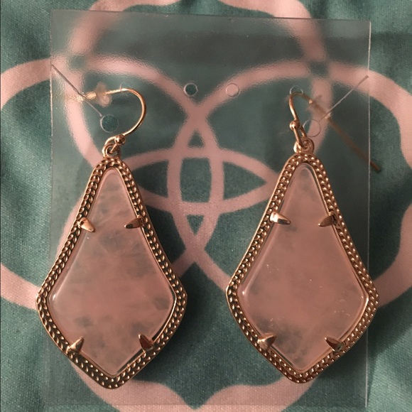 Kendra Scott Pink Quartz Alex Earrings