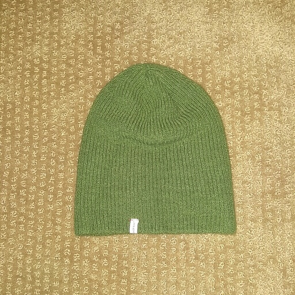 Green beanie hat