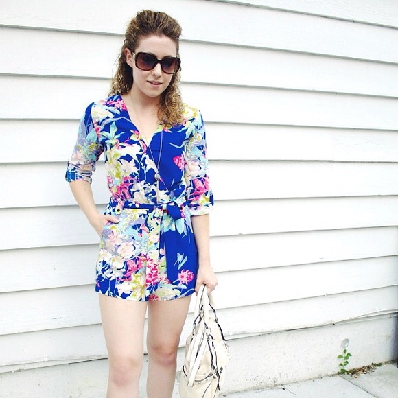 Floral Multi Colored Romper