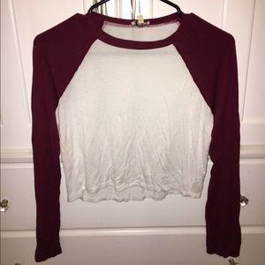 Baseball style crop top