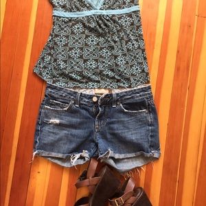 Frayed Denim Shorts