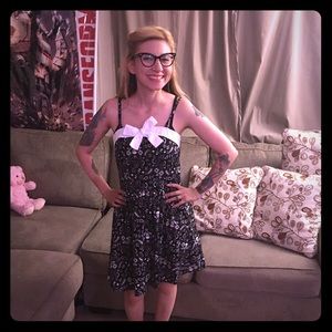 A dress black and white