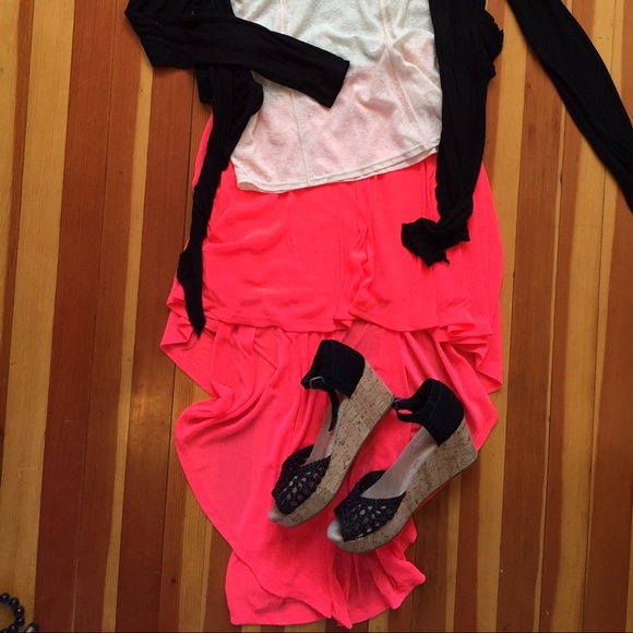 High-Low Hot Pink Skirt