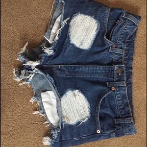 Levi's high waisted shorts