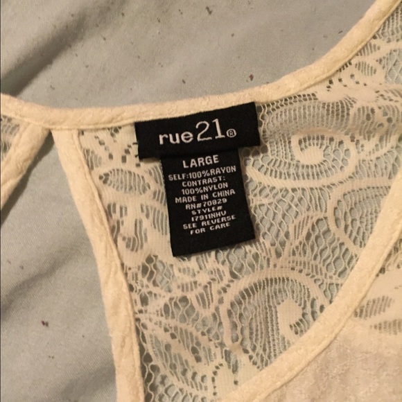 Cream summer thin lace shirt - Picture 3 of 3