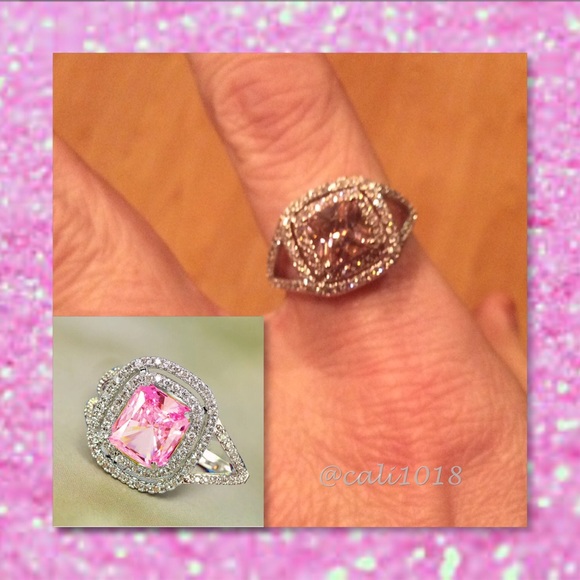 Glam Squad 2 You Jewelry - 🆕Pink & White Sapphire Cocktail Ring SZ 10