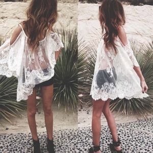 Beach lace cover up