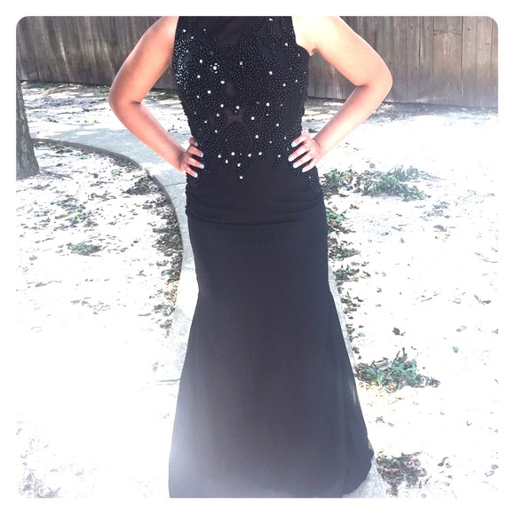 Gorgeous black prom dress