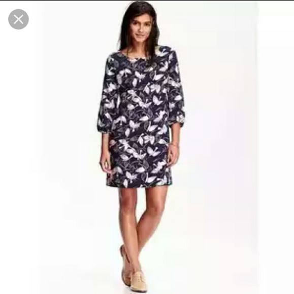 floral print 3/4 sleeve dress by old navy