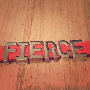 "Fierce" Chunk Letter Bracelet