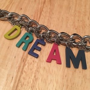 "Dream" Chain Link Charm Bracelet