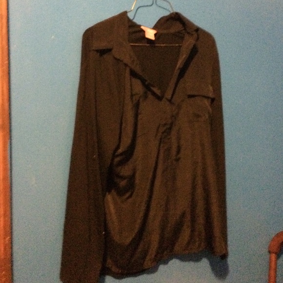 Black collared shirt