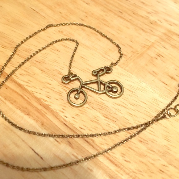 Gold Bike Necklace