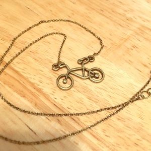Gold Bike Necklace