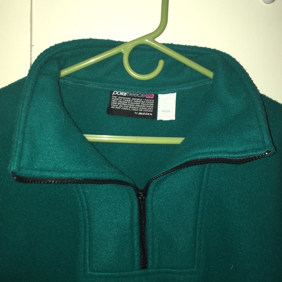 Vintage teal polar fleece quarter zip - Picture 2 of 3