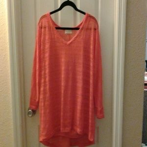 High -low Light weight sweater with cami attached