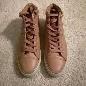 Breckelle's casual sneakers, cognac, leather, cute