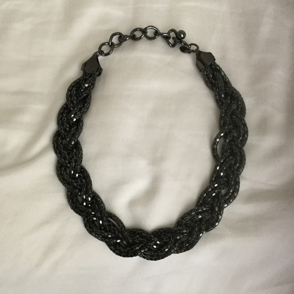 Glitter braided Statement Necklace