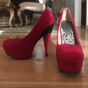 Madden Girl Red Suede Pumps