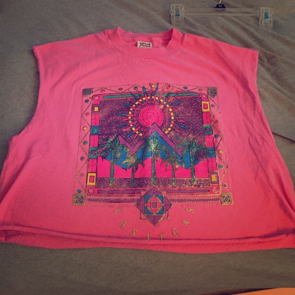 Vintage Tops - Vintage 80s Muscle Crop Top