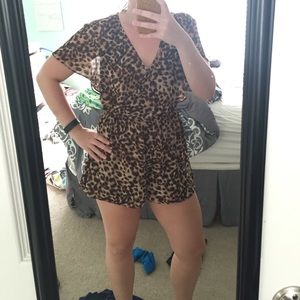 Forever 21 cheetah romper