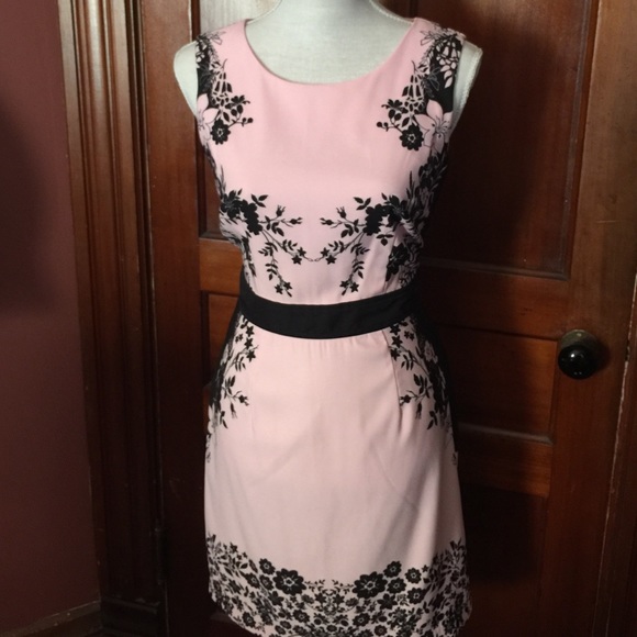 New York & Company Dresses & Skirts - New York & Company sz6 pink/black floral dress