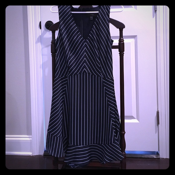 J.Crew pinstripe sleeveless silk dress