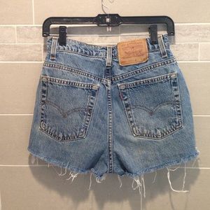 High waisted 521 Levi's cut off shorts