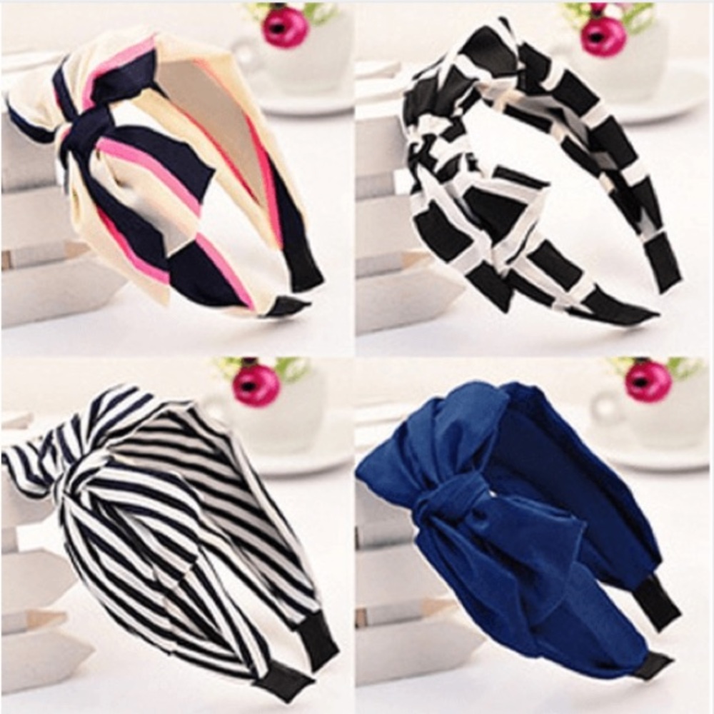 Hair Hoop Band Fabric Coated Bowknot