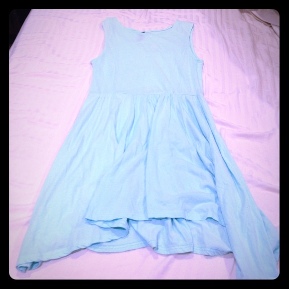 Dress Turquoise Divided by H&M size 4 100% Cotton - Picture 1 of 3