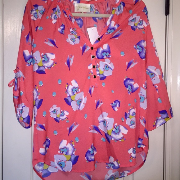 Yumi Kim Pink Floral Blouse