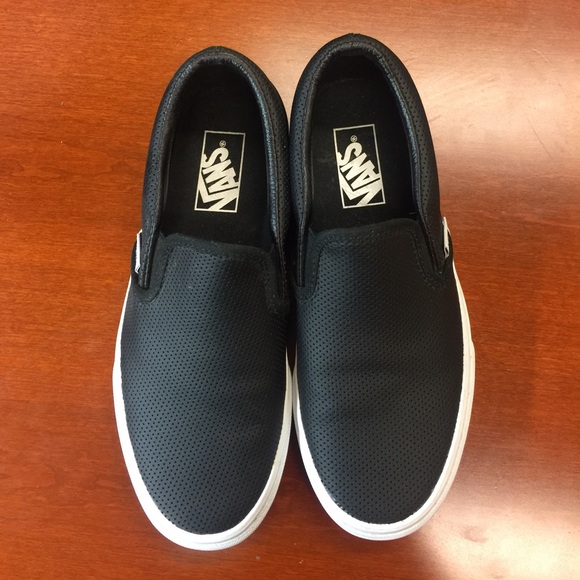 Vans Black Perf Classic Slip On Sneakers w7.5
