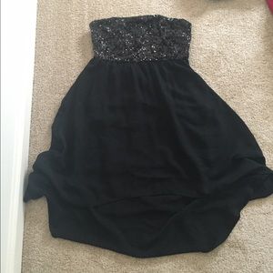 High low dress with sequin top