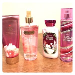 VS Sheer Love/Bath & Body Works Twisted Peppermint