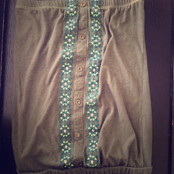 Olive green tube top