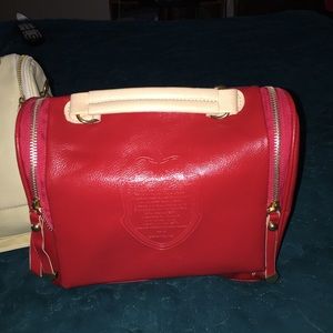 Red, and cream handbags $12