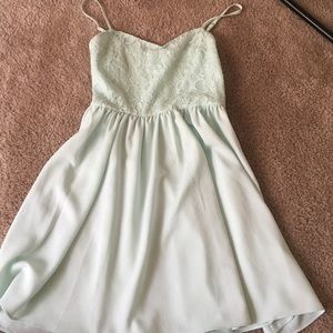 mint flower dress