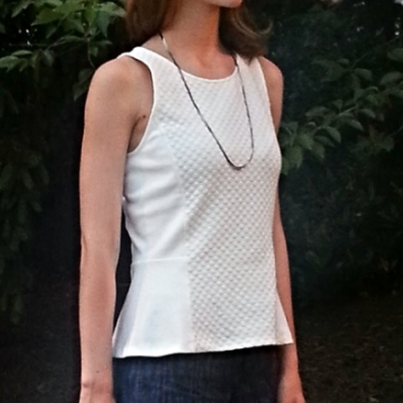 J. Crew Tops - J. Crew textured-dot peplum top