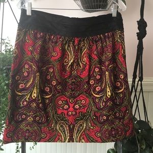 Anthropologie Cidra corduroy paisley skirt