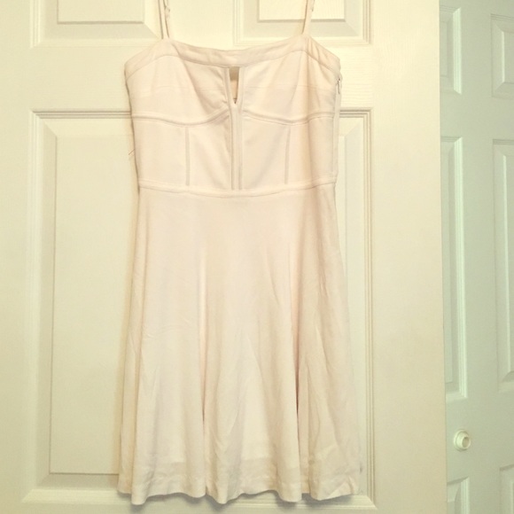 Bebe white keyhole XS dress