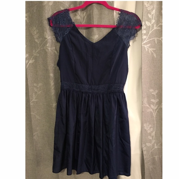 Formal navy lace dress