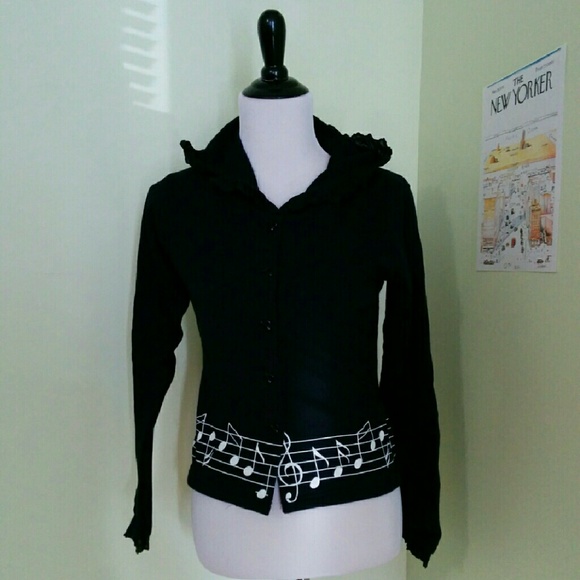 Heart-E Japanese EGL music note cardigan hoodie