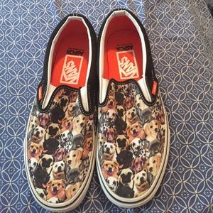 Worn Once ASPCA print Vans slip ons