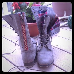 Madden Girl Combat Boots. Never Worn