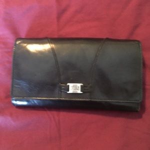 Pelle studio leather wallet with checkbook holder