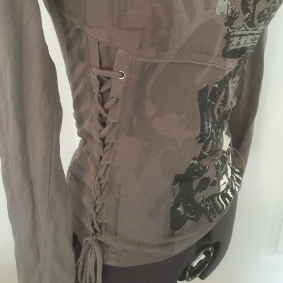 Grey long sleeve tee small - Picture 2 of 4